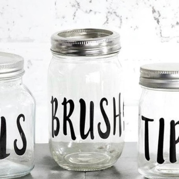 Set of 3 Apothecary Glass Jars with Screw on Lid, Funny Quotes - Picture 3 of 4